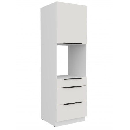 Zabudowa piekarnia z szufladami 60 cm biały AURO 60 DPS-210 2F